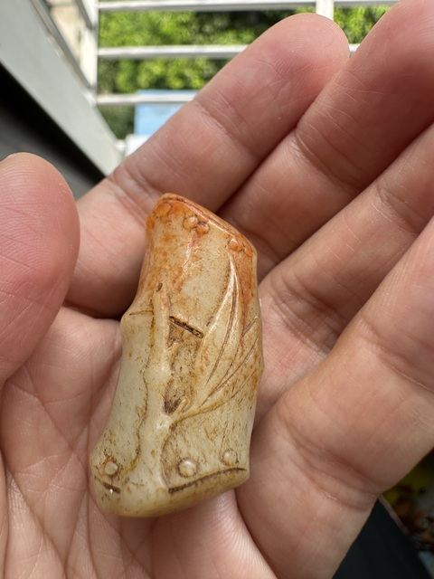 古玩玉器提油仿古“玉竹節”把件真品鑒賞圖