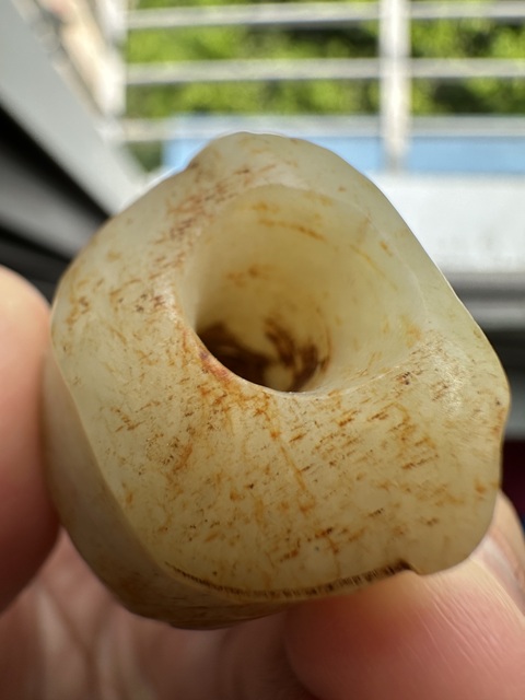 古玩玉器提油仿古“玉竹節”把件真品鑒賞圖