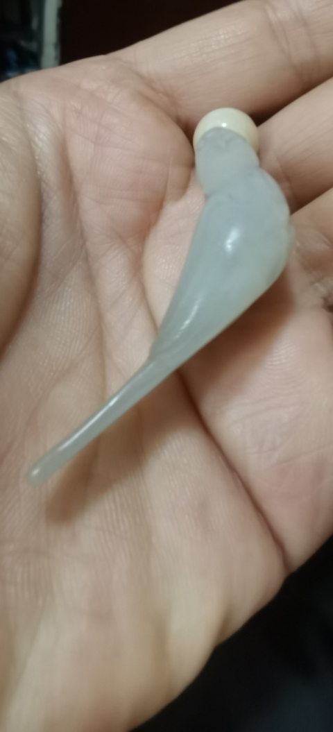 古玩玉器和田玉鸚鵡真品鑒賞圖