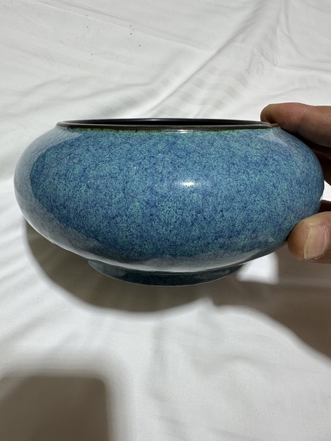 古玩陶瓷清晚期 爐鈞釉筆洗真品鑒賞圖