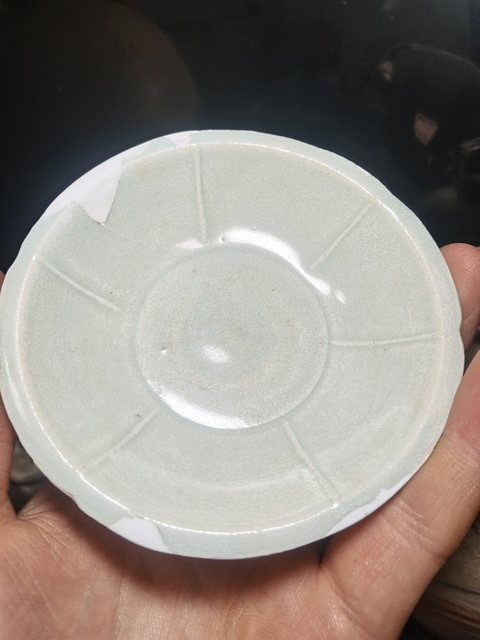 古玩陶瓷青白釉葵口洗真品鑒賞圖