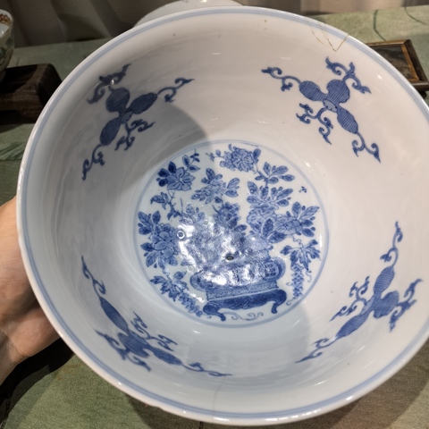 古玩陶瓷康熙青花碗真品鑒賞圖