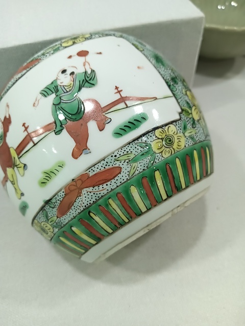 古玩陶瓷清光緒 五彩嬰戲圖罐真品鑒賞圖