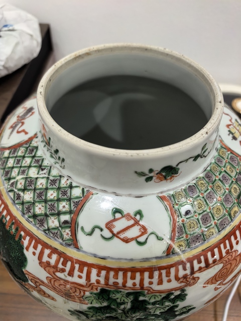 古玩陶瓷五彩將軍罐真品鑒賞圖