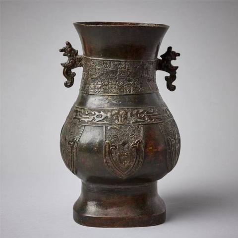 古玩銅器尊瓶真品鑒賞圖