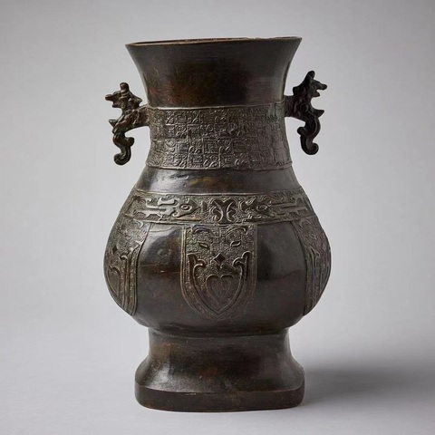 古玩銅器尊瓶真品鑒賞圖