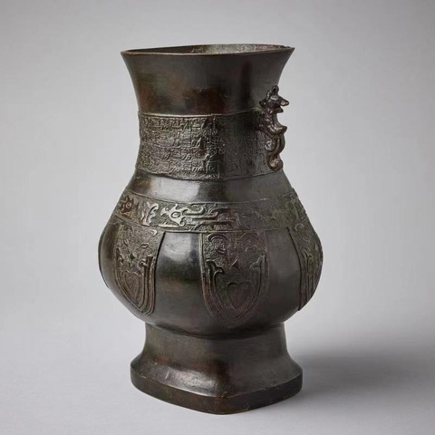 古玩銅器尊瓶真品鑒賞圖