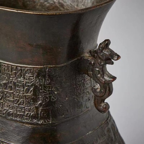 古玩銅器尊瓶真品鑒賞圖