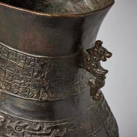 古玩銅器尊瓶真品鑒賞圖
