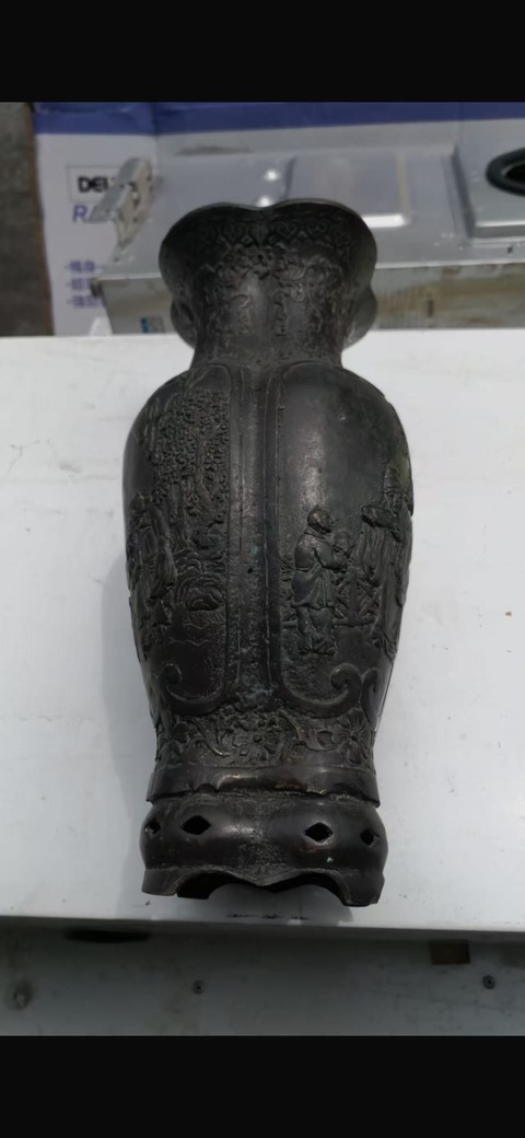 古玩銅器銅瓶真品鑒賞圖