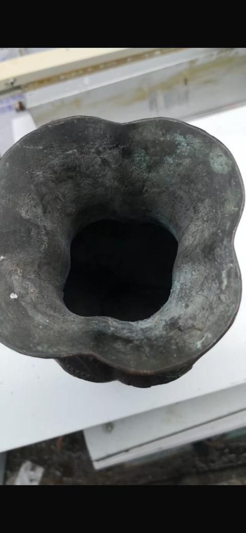 古玩銅器銅瓶真品鑒賞圖