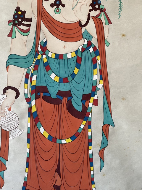 古玩字畫張大千佛像立軸真品鑒賞圖
