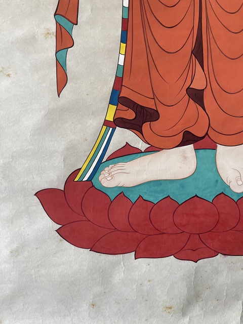 古玩字畫張大千佛像立軸真品鑒賞圖