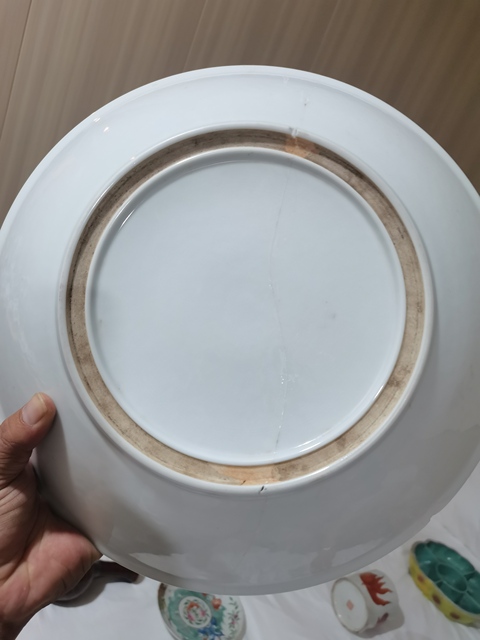 古玩陶瓷雙圈足盤真品鑒賞圖