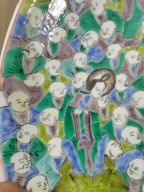 古玩陶瓷雙圈足盤真品鑒賞圖