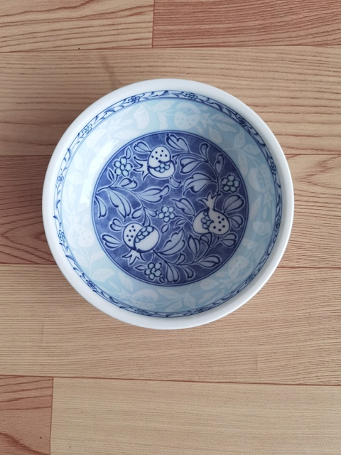 古玩陶瓷花果紋青花盤真品鑒賞圖