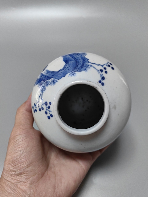 古玩陶瓷晚清青花罐真品鑒賞圖