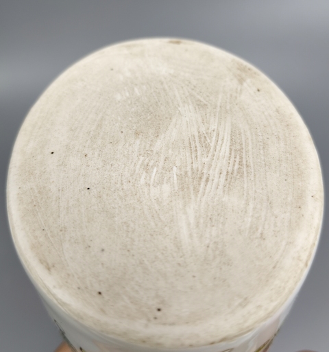 古玩陶瓷粉彩蟲草紋溫酒器真品鑒賞圖