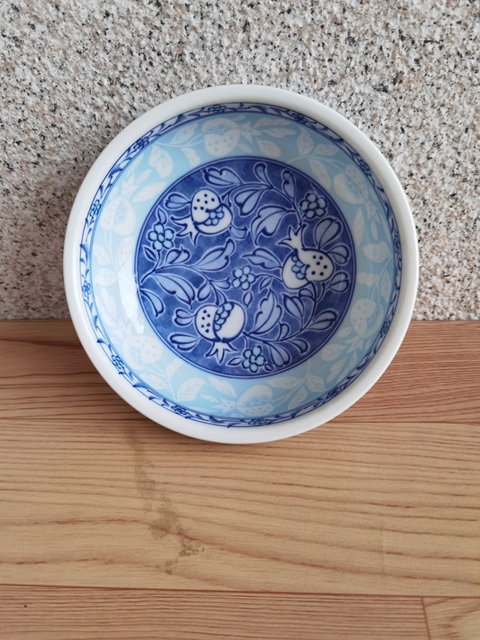 古玩陶瓷花果紋青花盤拍賣,當前價格220元