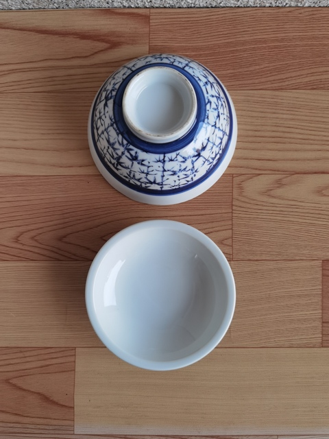 古玩陶瓷青花竹紋蓋碗拍賣,當前價格298元