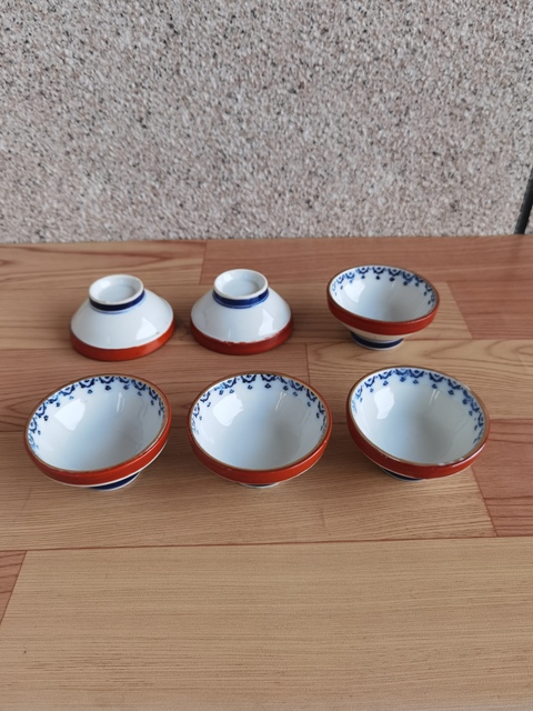 古玩陶瓷青花紅釉杯拍賣,當前價格260元