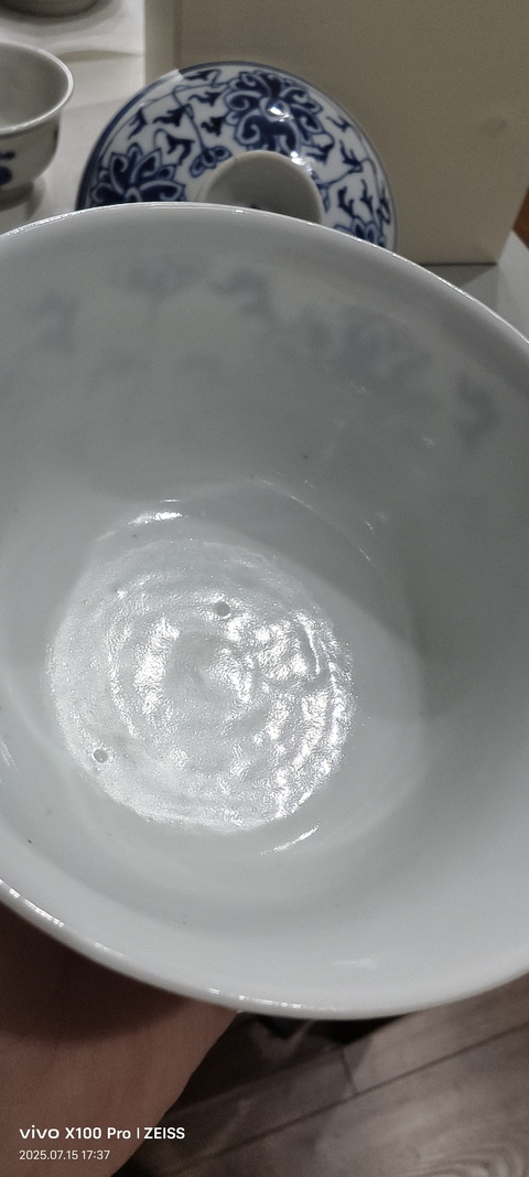 古玩陶瓷青花蓋碗真品鑒賞圖