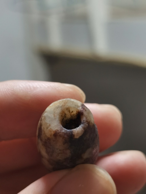 古玩玉器仿古做舊玉管珠真品鑒賞圖
