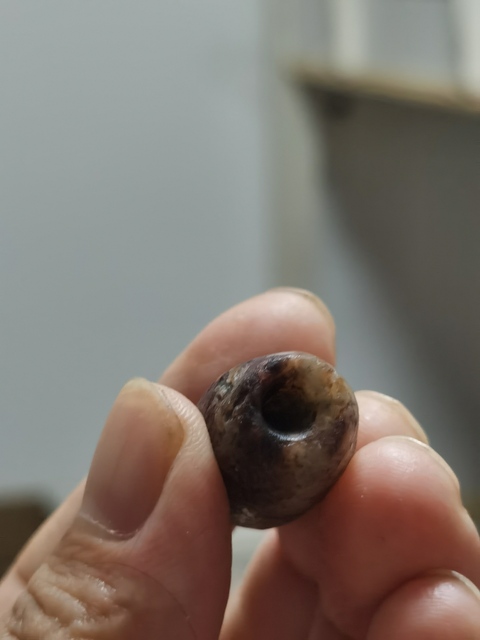 古玩玉器仿古做舊玉管珠真品鑒賞圖