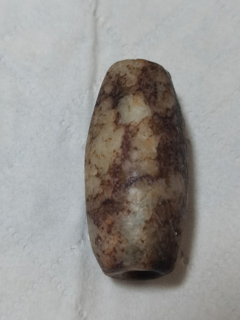 古玩玉器仿古做舊玉管珠真品鑒賞圖