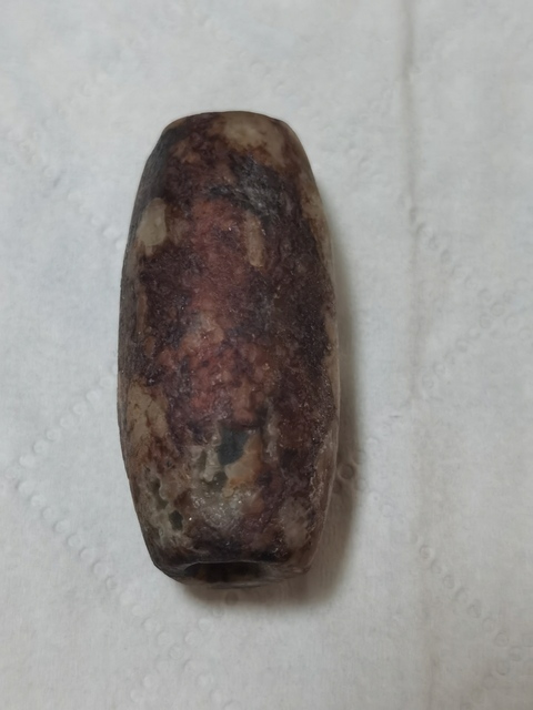 古玩玉器仿古做舊玉管珠真品鑒賞圖