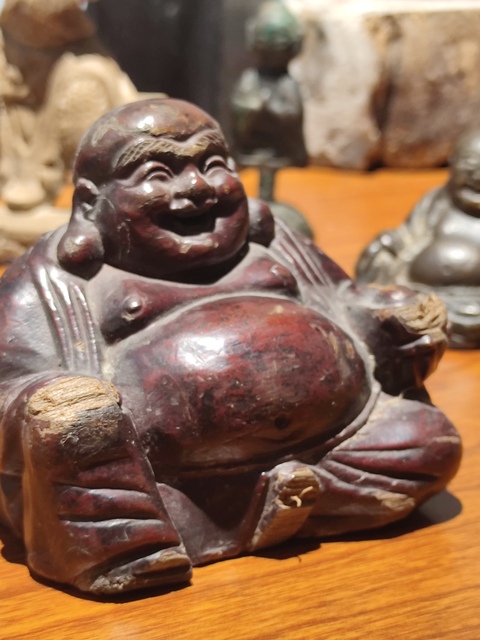 古玩雜項木雕彌勒佛真品鑒賞圖