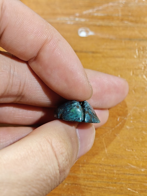 古玩玉器松石仿古貝幣型件真品鑒賞圖