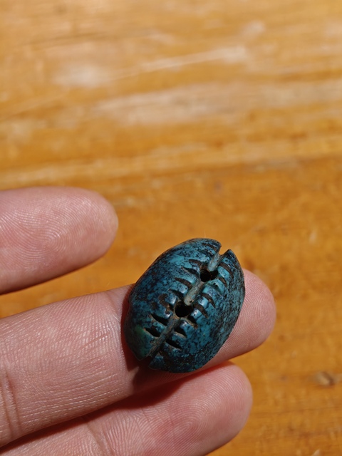 古玩玉器松石仿古貝幣型件真品鑒賞圖