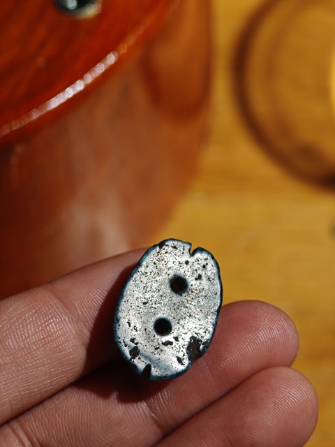 古玩玉器松石仿古貝幣型件真品鑒賞圖
