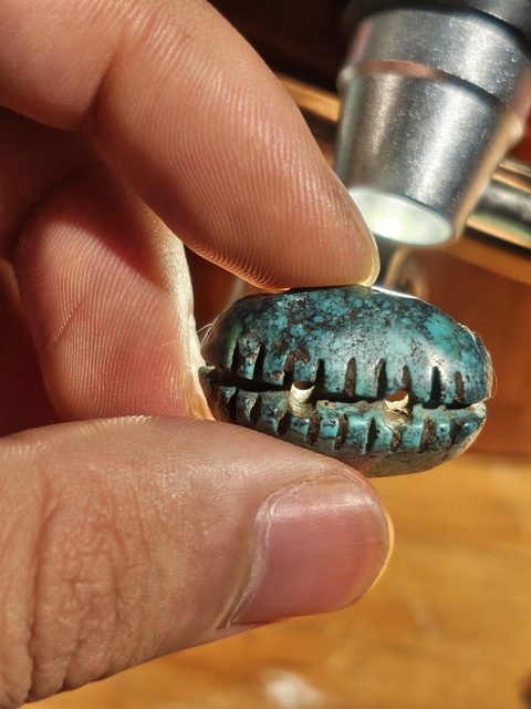 古玩玉器松石仿古貝幣型件真品鑒賞圖