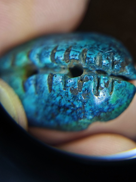 古玩玉器松石仿古貝幣型件真品鑒賞圖