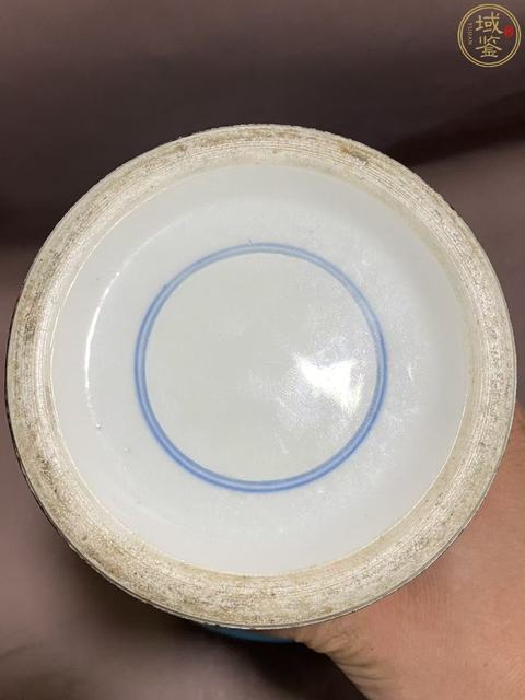 古玩陶瓷灑藍釉描金纏枝花卉觀音瓶真品鑒賞圖