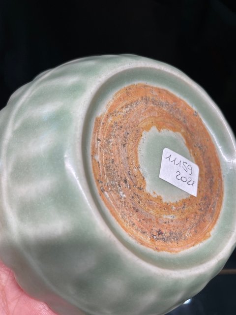 古玩陶瓷元龍泉窯蔗段洗真品鑒賞圖