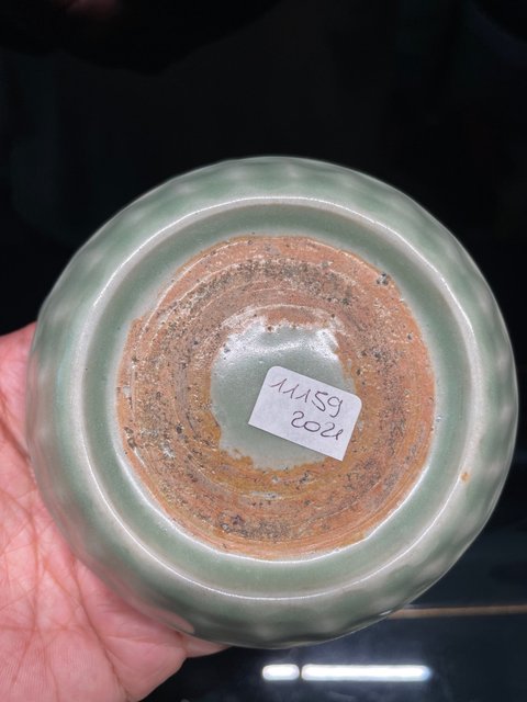 古玩陶瓷元龍泉窯蔗段洗真品鑒賞圖