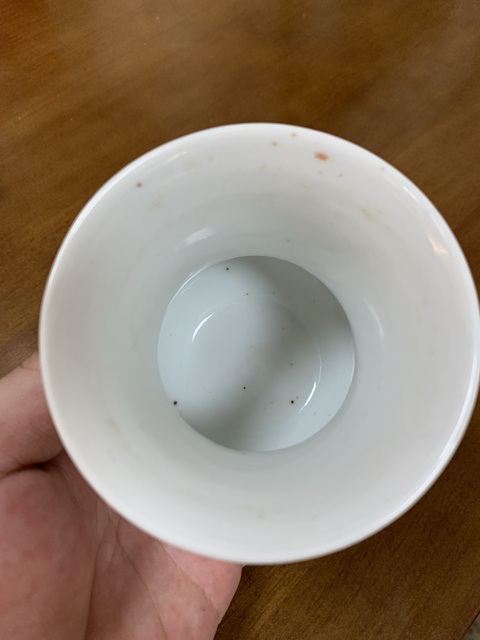 古玩陶瓷粉彩耄耋圖渣斗真品鑒賞圖