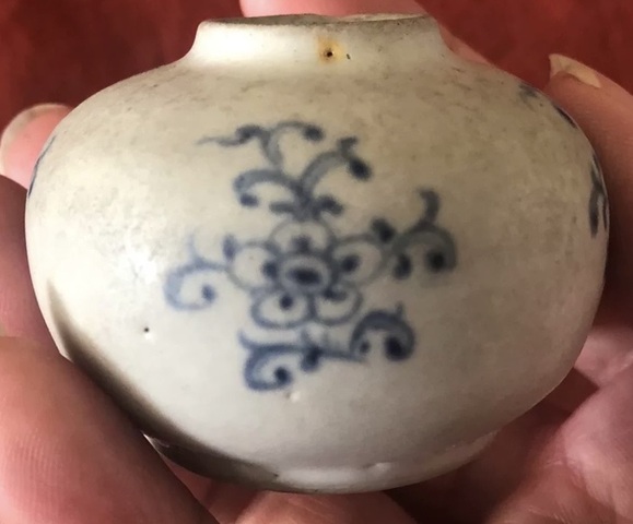 古玩陶瓷青花水盂真品鑒賞圖