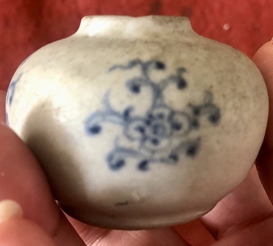 古玩陶瓷青花水盂真品鑒賞圖