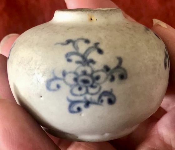 古玩陶瓷青花水盂真品鑒賞圖