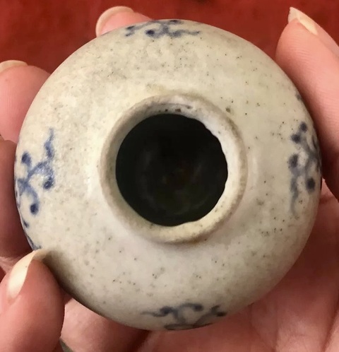 古玩陶瓷青花水盂真品鑒賞圖