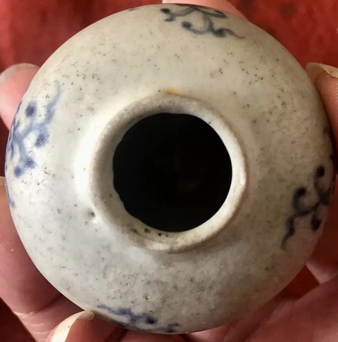 古玩陶瓷青花水盂真品鑒賞圖