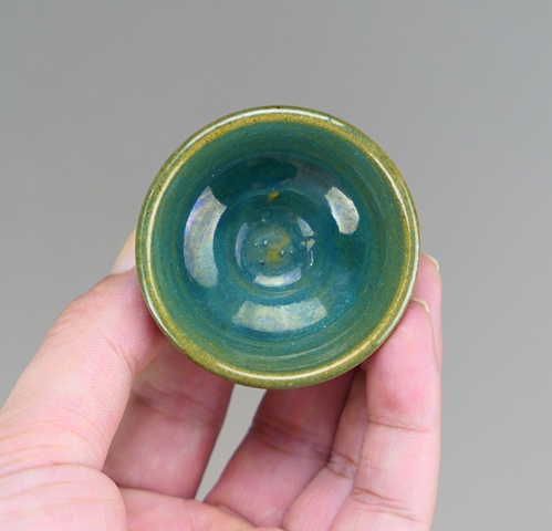古玩陶瓷明清.孔雀藍釉杯拍賣,當前價格1元