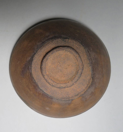 古玩陶瓷建窯柿紅釉茶盞真品鑒賞圖