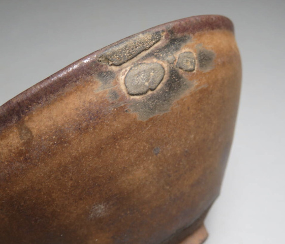 古玩陶瓷建窯柿紅釉茶盞真品鑒賞圖
