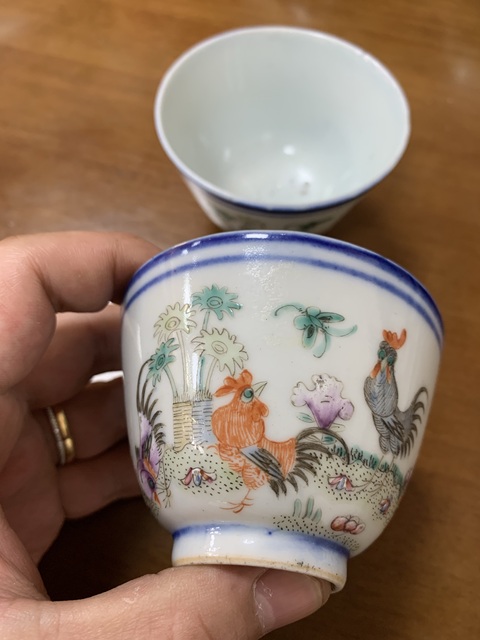 古玩陶瓷青花粉彩杯真品鑒賞圖