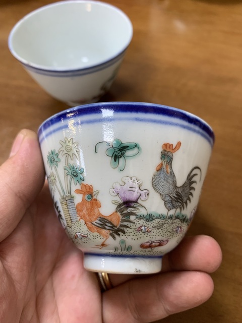 古玩陶瓷青花粉彩杯真品鑒賞圖